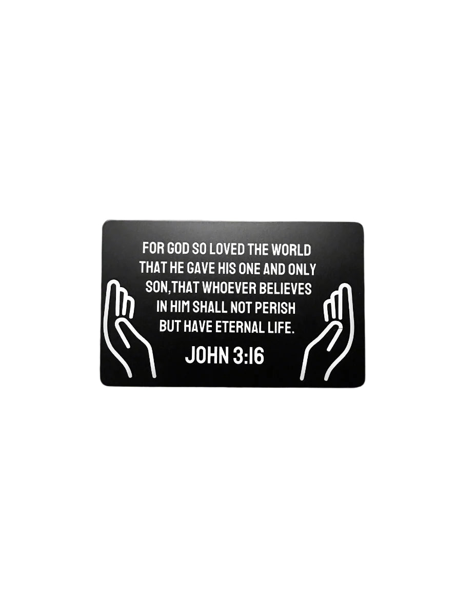 Back of the Daily Bible Verse Card that has the verse John 3:16