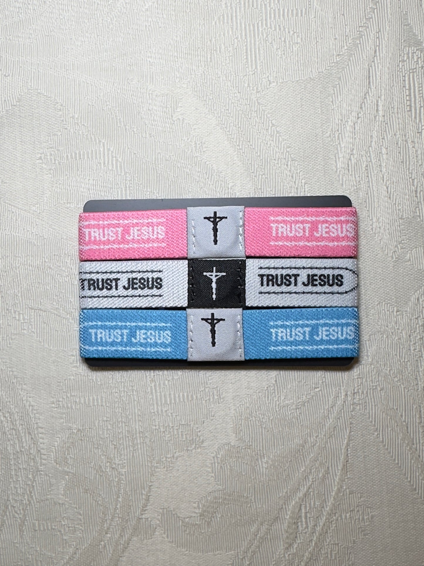 Pack of 3 Daily Verse Philippians 4:13 Trust Jesus Wristbands with Card