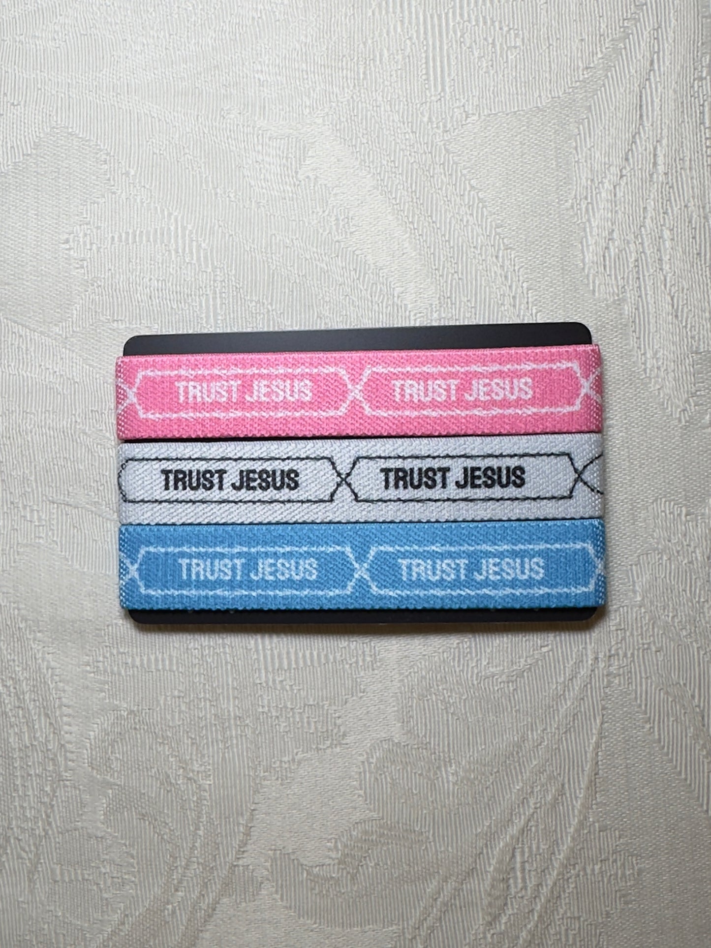 Pack of 3 Daily Verse Philippians 4:13 Trust Jesus Wristbands with Card